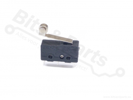Microswitch drukknop (maakcontact) met hevel/hefboom met rol